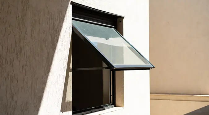 پنجره دوجداره سایبانی آلومینیومی